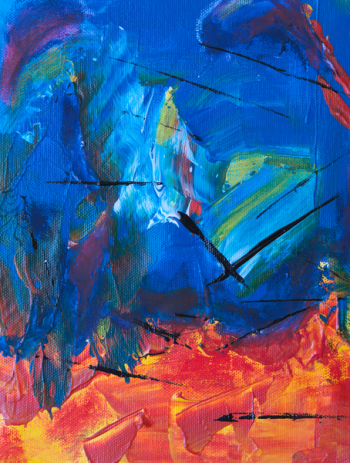 Blue and Orange Abstract Painting Blue and Orange Abstract Painting