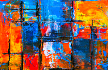 Blue and Orange Abstract Painting Blue and Orange Abstract Painting