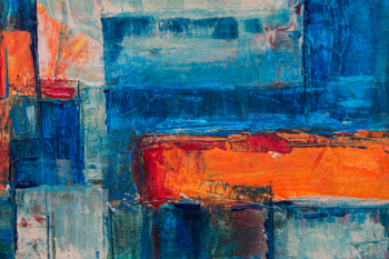 Blue And Orange Abstract Painting Blue And Orange Abstract Painting