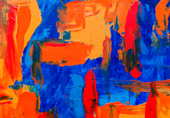 Blue and Orange Abstract Painting Blue and Orange Abstract Painting