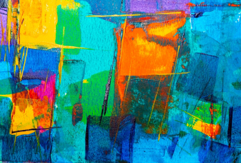 Blue and Orange Abstract Painting Blue and Orange Abstract Painting