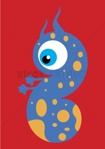 Blue and orange spotted monster Blue and orange spotted monster