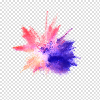 Blue and pink powder explosion, Dust explosion, explosion transparent background PNG clipart