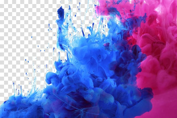 Blue and pink smoke bombs illustration, Watercolor painting Acrylic paint, Colored smoke transparent background PNG clipart