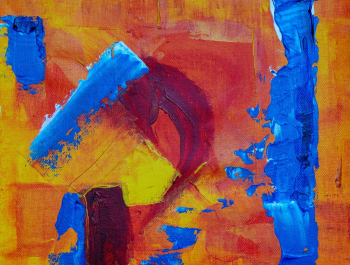 Blue and Red Abstract Painting Blue and Red Abstract Painting