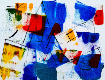Blue And Red Abstract Painting Blue And Red Abstract Painting