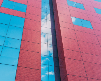 Blue and Red Building Blue and Red Building