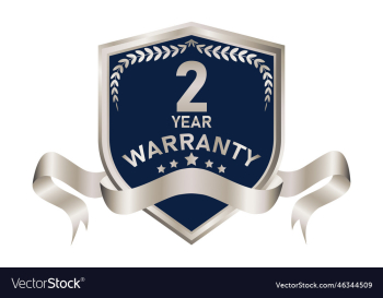 blue and silver warranty badge blue and silver warranty badge