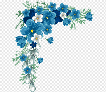 blue and white flowers, Flower Floral design, flower, blue, flower Arranging, decoupage png