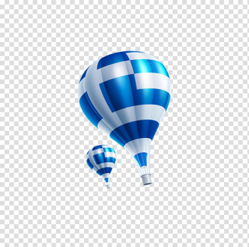 Blue and white hot air balloon illustration, Parachute Hot air balloon, parachute transparent background PNG clipart