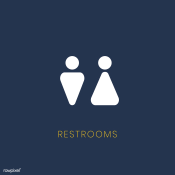 Blue and white restrooms sign vector | Free stock vector - 538337 Blue and white restrooms sign vector | Free stock vector - 538337