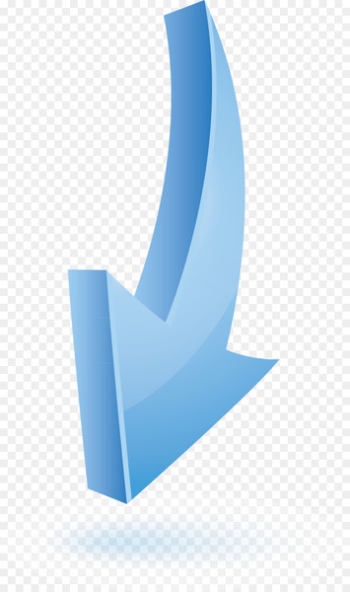 Blue Arrow - Blue down arrow label element 
