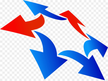 Blue Arrow Clip art - Arrow outwards 