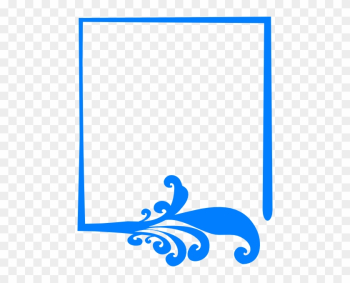 Blue Artistic Frame Png Clip Art - Blue Vector Frame Png