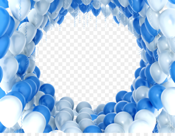 blue azure circle balloon