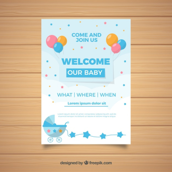 Blue baby shower template Blue baby shower template