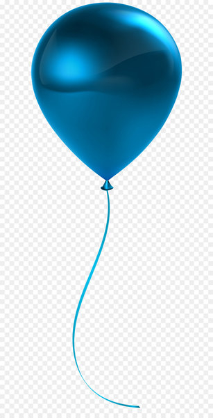 Blue Balloon Clip art - Single Blue Balloon Transparent Clip Art 