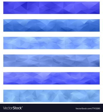 Blue banner background set vector image Blue banner background set vector image