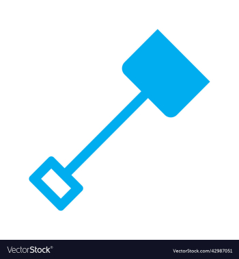 blue beach shovel icon blue beach shovel icon