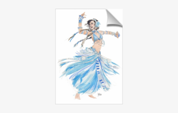 Blue Belly Dancer - Belly Dancer Drawing PNG Image | Transparent ...