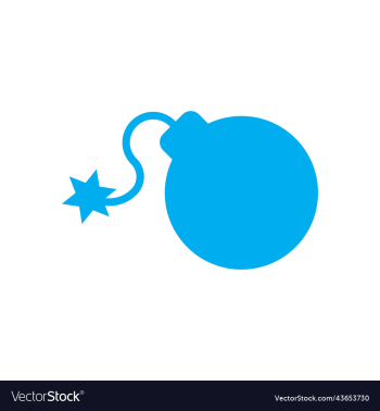 blue bomb with lit fuse solid icon blue bomb with lit fuse solid icon
