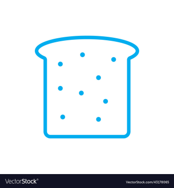 blue bread slice outline icon blue bread slice outline icon