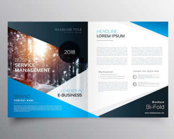 Blue business brochure template Blue business brochure template