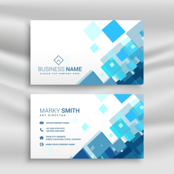 blue business card design template blue business card design template