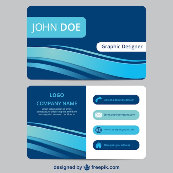 Blue business card template Blue business card template