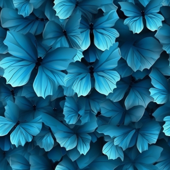 blue butterfly seamless pattern