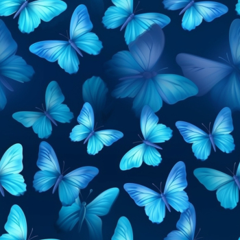 blue butterfly seamless pattern