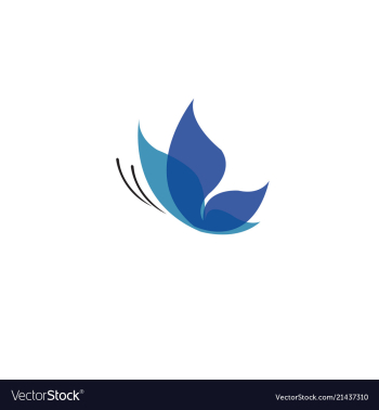 Blue butterfly vector image Blue butterfly vector image