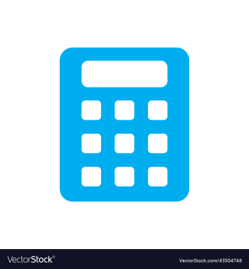 blue calculator solid icon blue calculator solid icon