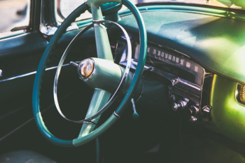 Blue Car Steering Wheel Blue Car Steering Wheel