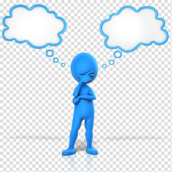 Blue character illustration, Microsoft PowerPoint PowerPoint animation Gfycat, thinking man transparent background PNG clipart