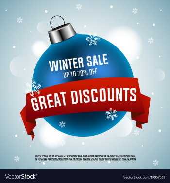 blue christmas ball winter sale