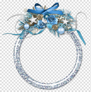Blue Christmas Frames Christmas carol, silver frame transparent background PNG clipart