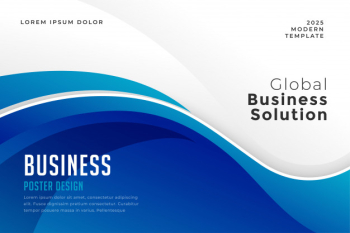 Blue color business presentation wavy presentation template Free Vector Blue color business presentation wavy presentation template Free Vector