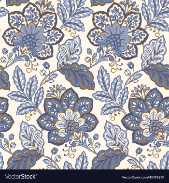 blue color paisley repeat design fabric printing