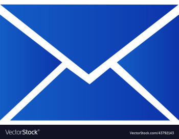 blue colored flat email icon blue colored flat email icon