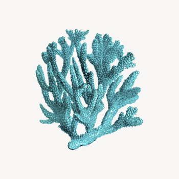 Blue coral clipart, sea life | Free Vector - rawpixel