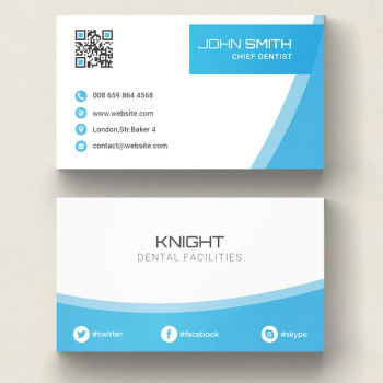 Blue corporate business card