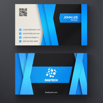 Blue corporate business card template