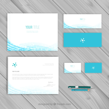 Blue corporate identity template Blue corporate identity template