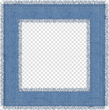 Blue denim avatar frame, frame Blue , Pretty blue frame transparent background PNG clipart