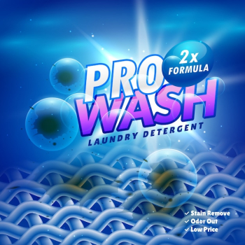 Blue detergent template with fiber Blue detergent template with fiber