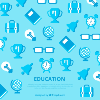 Blue education elements background Blue education elements background