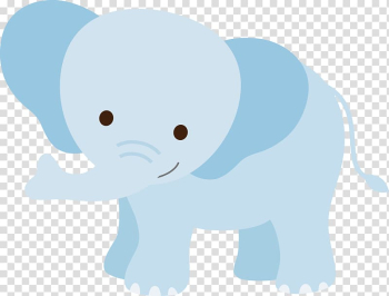 Blue elephant illustration, African bush elephant Indian elephant Dog Illustration, Elephant transparent background PNG clipart
