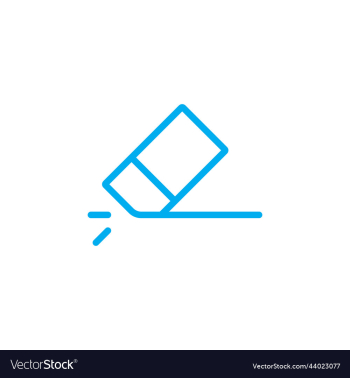 blue eraser abstract line art icon