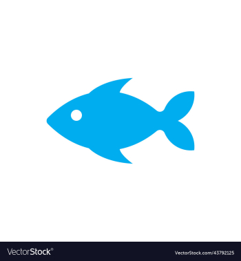 blue fish solid icon